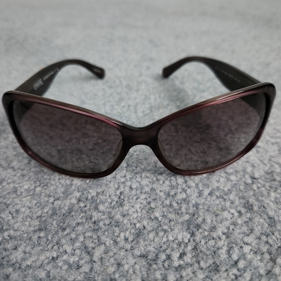 Coach Dark Purple Sunglasses With Logo - Picture 3 of 8
